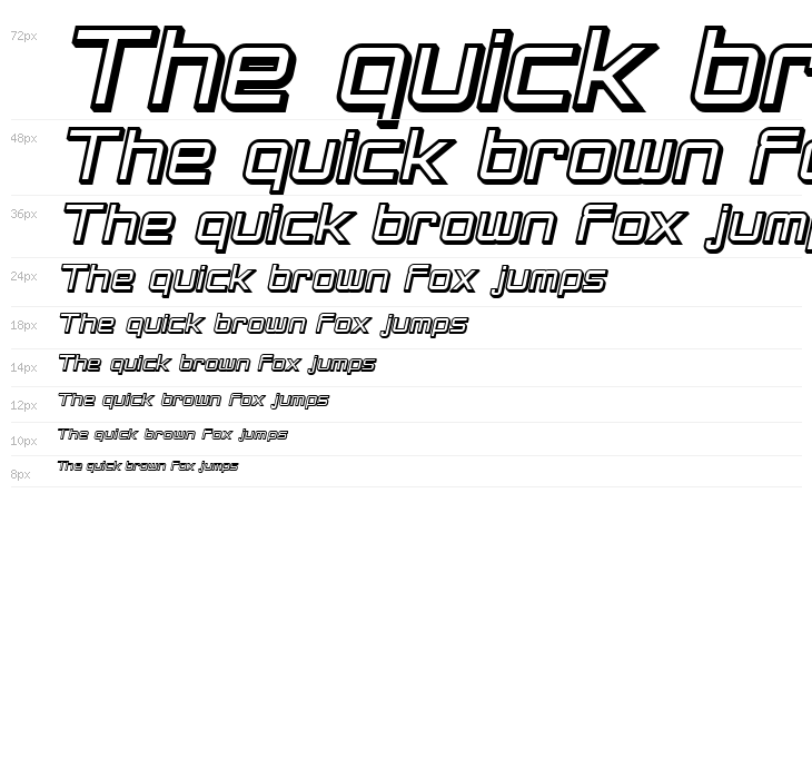 SF Chromium 24 Bold Oblique Waterfall