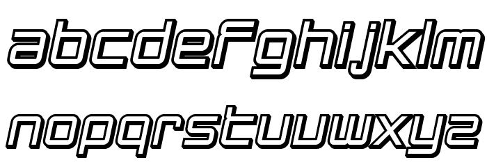 SF Chromium 24 Bold Oblique Font LOWERCASE
