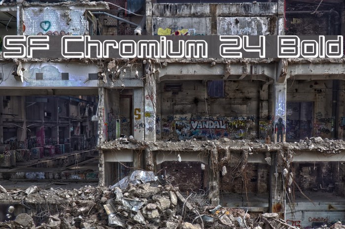 SF Chromium 24 Bold Font examples