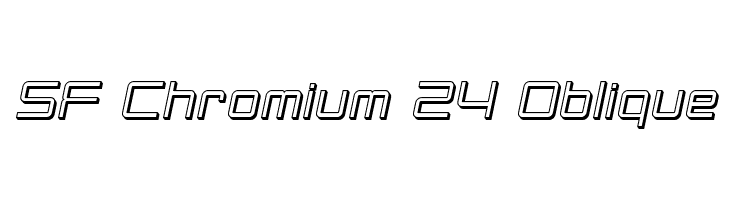 SF Chromium 24 Oblique  Frei Schriftart Herunterladen