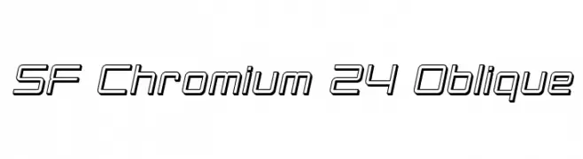 SF Chromium 24 Oblique  フリーフォントのダウンロード