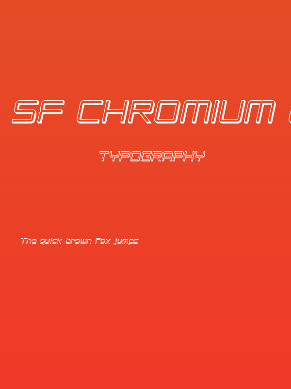 SF Chromium 24 Oblique Poster