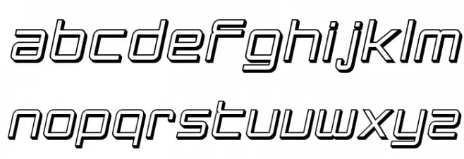 SF Chromium 24 Oblique फ़ॉन्ट लोअरकेस