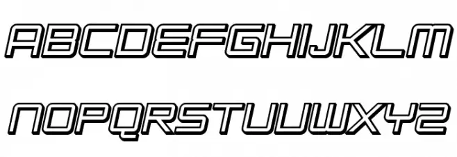 SF Chromium 24 SC Bold Oblique Polices MAJUSCULES