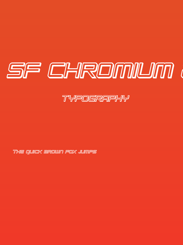 SF Chromium 24 SC Bold Oblique Poster