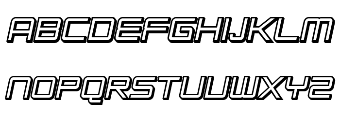 SF Chromium 24 SC Bold Oblique Font LOWERCASE