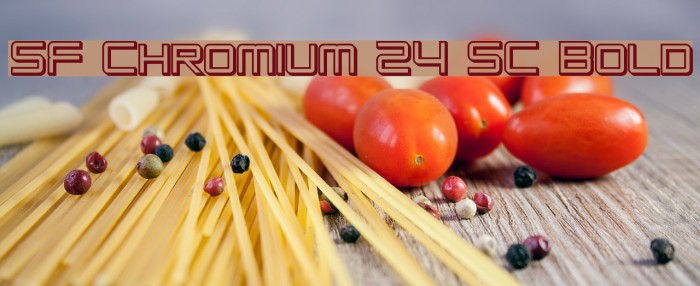SF Chromium 24 SC Bold Шрифта examples