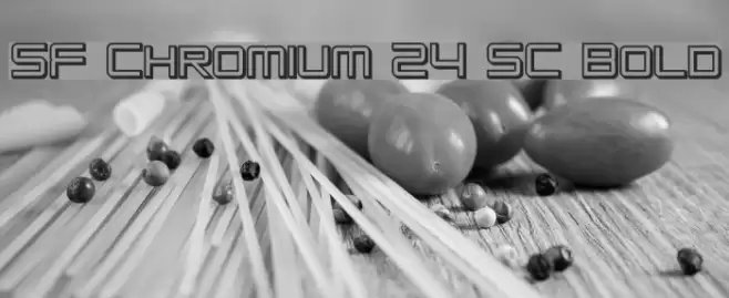 SF Chromium 24 SC Bold Font examples