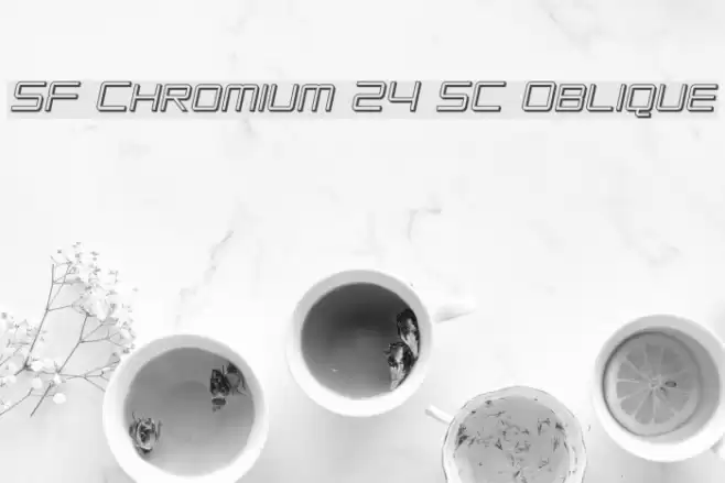 SF Chromium 24 SC Oblique Font examples