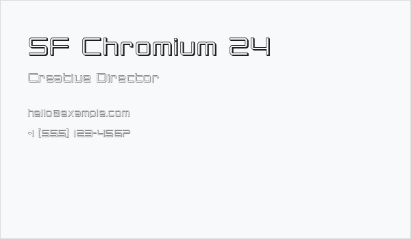 SF Chromium 24 Business Card