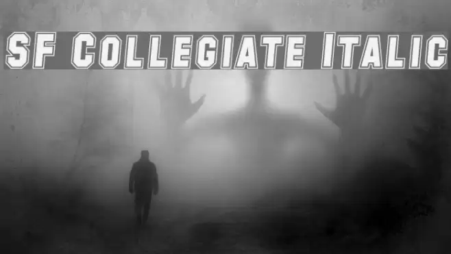 SF Collegiate Italic خط examples