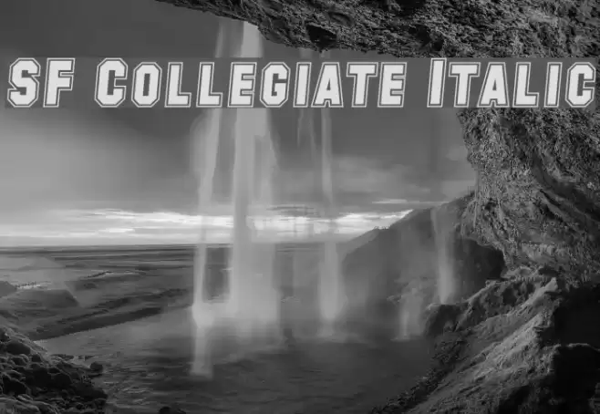 SF Collegiate Italic خط examples
