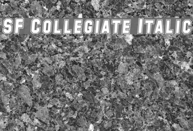 SF Collegiate Italic خط examples