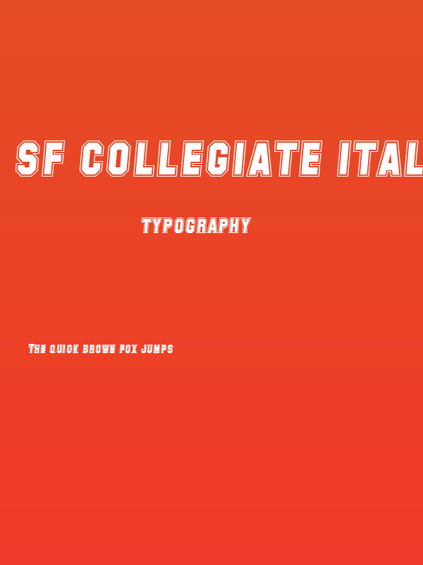 SF Collegiate Italic Poster