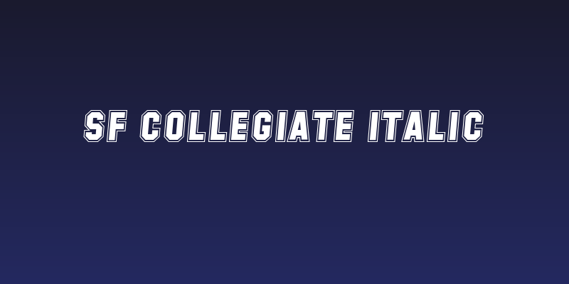 SF Collegiate Italic Social Header