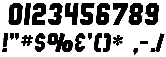SF Collegiate Solid Bold Italic Font OTHER CHARS