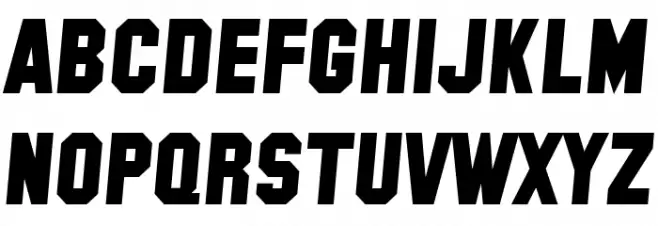 SF Collegiate Solid Bold Italic フォント 大文字