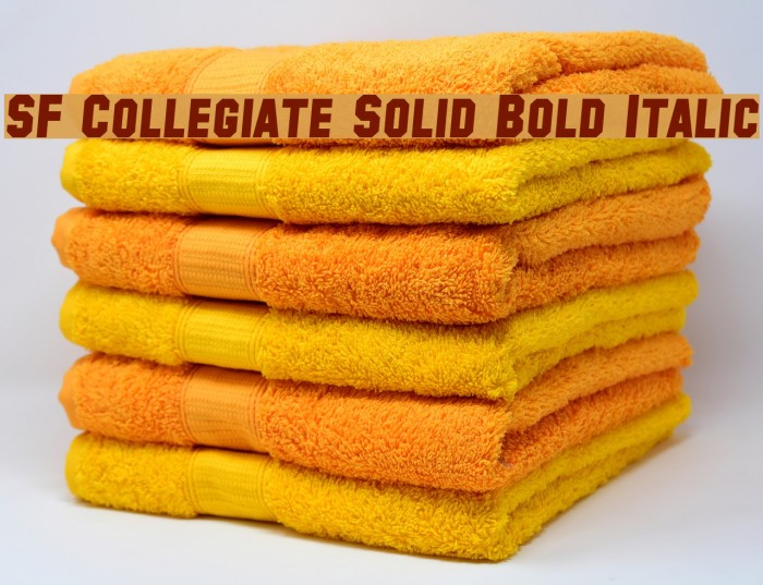 SF Collegiate Solid Bold Italic Font examples
