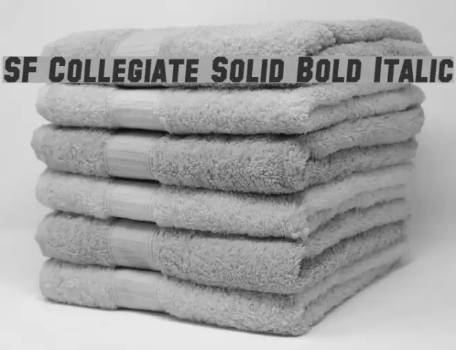 SF Collegiate Solid Bold Italic Fonte examples