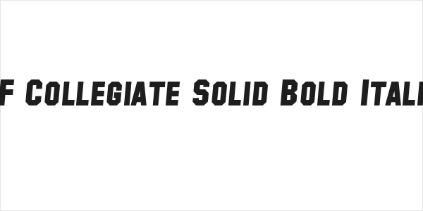 SF Collegiate Solid Bold Italic Logo