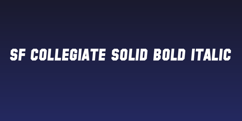 SF Collegiate Solid Bold Italic Social Header