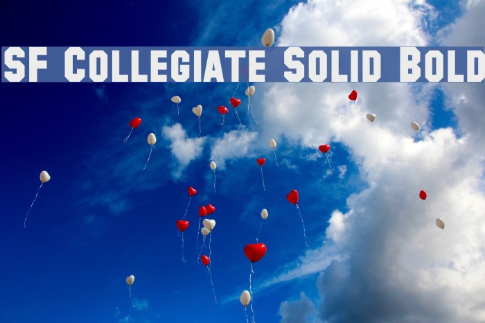 SF Collegiate Solid Bold Fonte examples