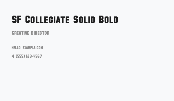 SF Collegiate Solid Bold Business Card