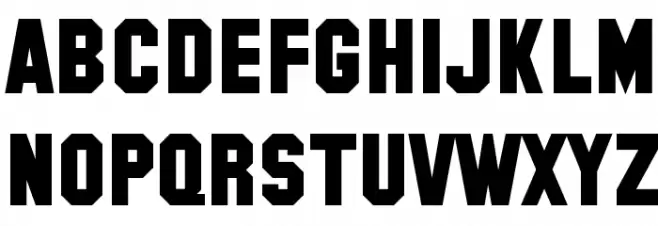 SF Collegiate Solid Bold Schriftart Kleinbuchstaben