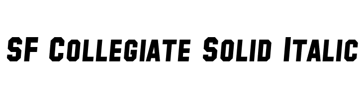 SF Collegiate Solid Italic Font
