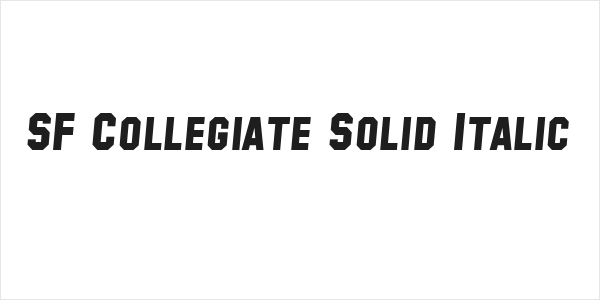 SF Collegiate Solid Italic Logo