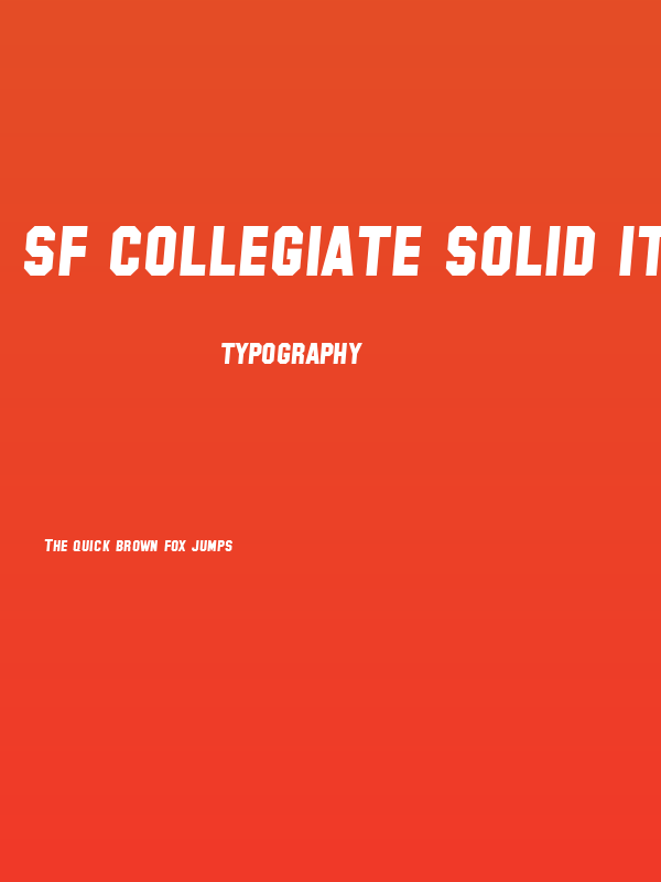 SF Collegiate Solid Italic Poster