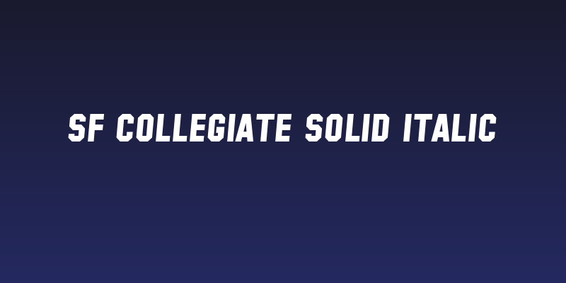 SF Collegiate Solid Italic Social Header