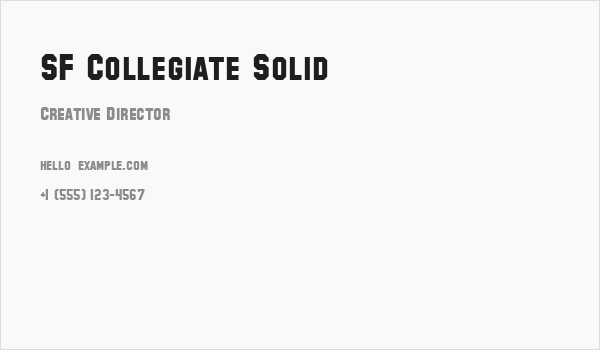 SF Collegiate Solid Business Card