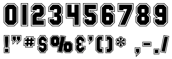 SF Collegiate Font OTHER CHARS