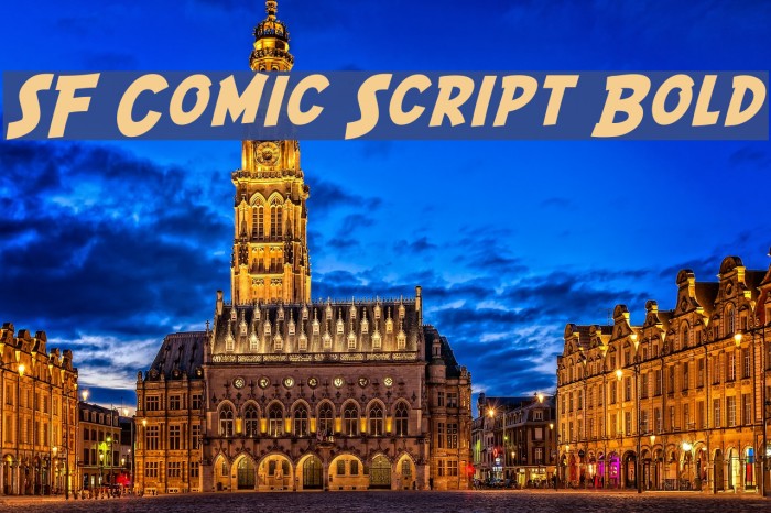 SF Comic Script Bold Schriftart examples