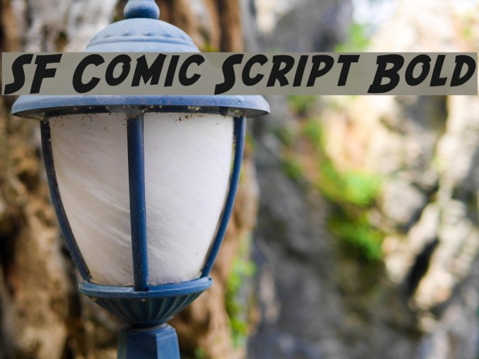 SF Comic Script Bold Schriftart examples
