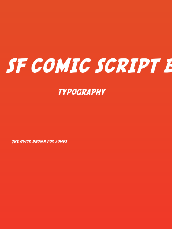 SF Comic Script Bold Poster