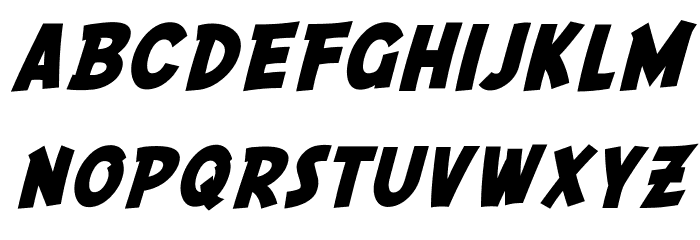 SF Comic Script Bold Schriftart Kleinbuchstaben