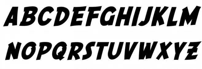 SF Comic Script Bold Font LOWERCASE