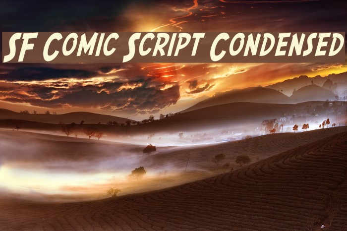 SF Comic Script Condensed Font examples