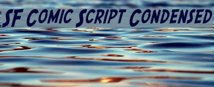 SF Comic Script Condensed Font examples