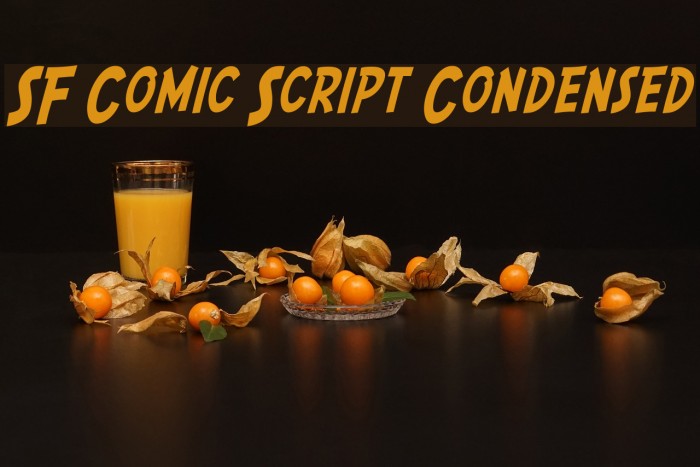 SF Comic Script Condensed Font examples