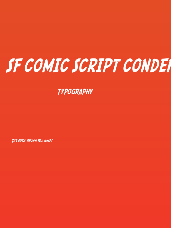 SF Comic Script Condensed Poster