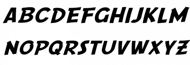 SF Comic Script Extended Schriftart Kleinbuchstaben
