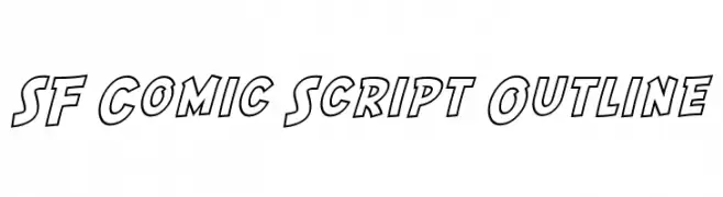 SF Comic Script Outline  Descarca Fonturi Gratis