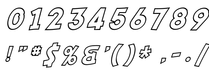 SF Comic Script Outline Font OTHER CHARS
