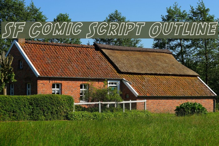 SF Comic Script Outline Font examples
