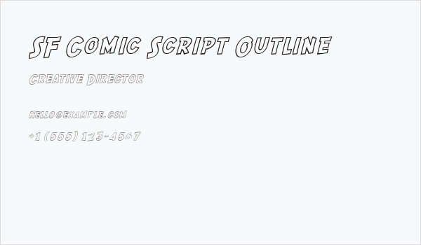 SF Comic Script Outline Business Card