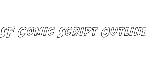 SF Comic Script Outline Logo