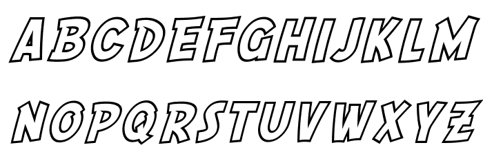 SF Comic Script Outline Font LOWERCASE
